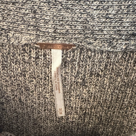 Free People Off-the-Shoulder Gray Sweater - Picture 2 of 4